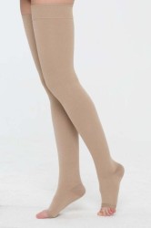 Чулки компрессионные кругловязаные до бедра 2 класс компрессии с открытым мыском пара р. 3